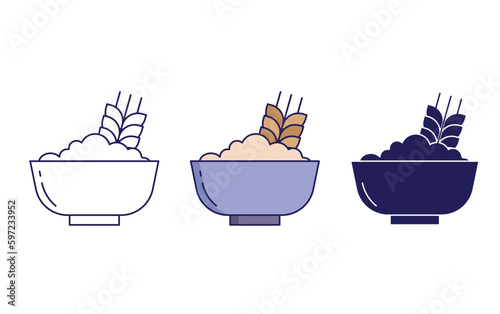 oat meal vector icon