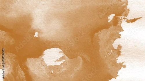 Abstract Watercolor Splashes Background Light Brown