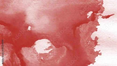 Abstract Watercolor Splashes Background Red