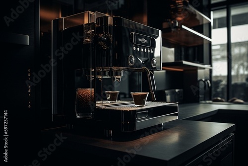 Automatic coffee machine. Generative AI