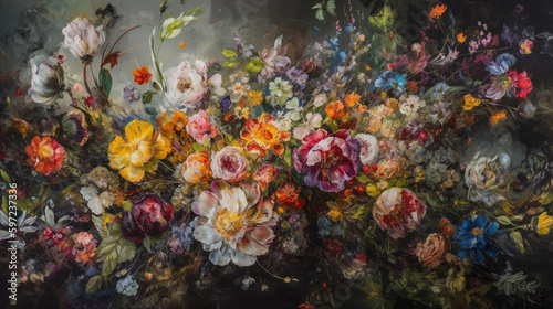 Floral Masterpiece: A Generative AI Interpretation of a Classic Dutch Master Flower Painting