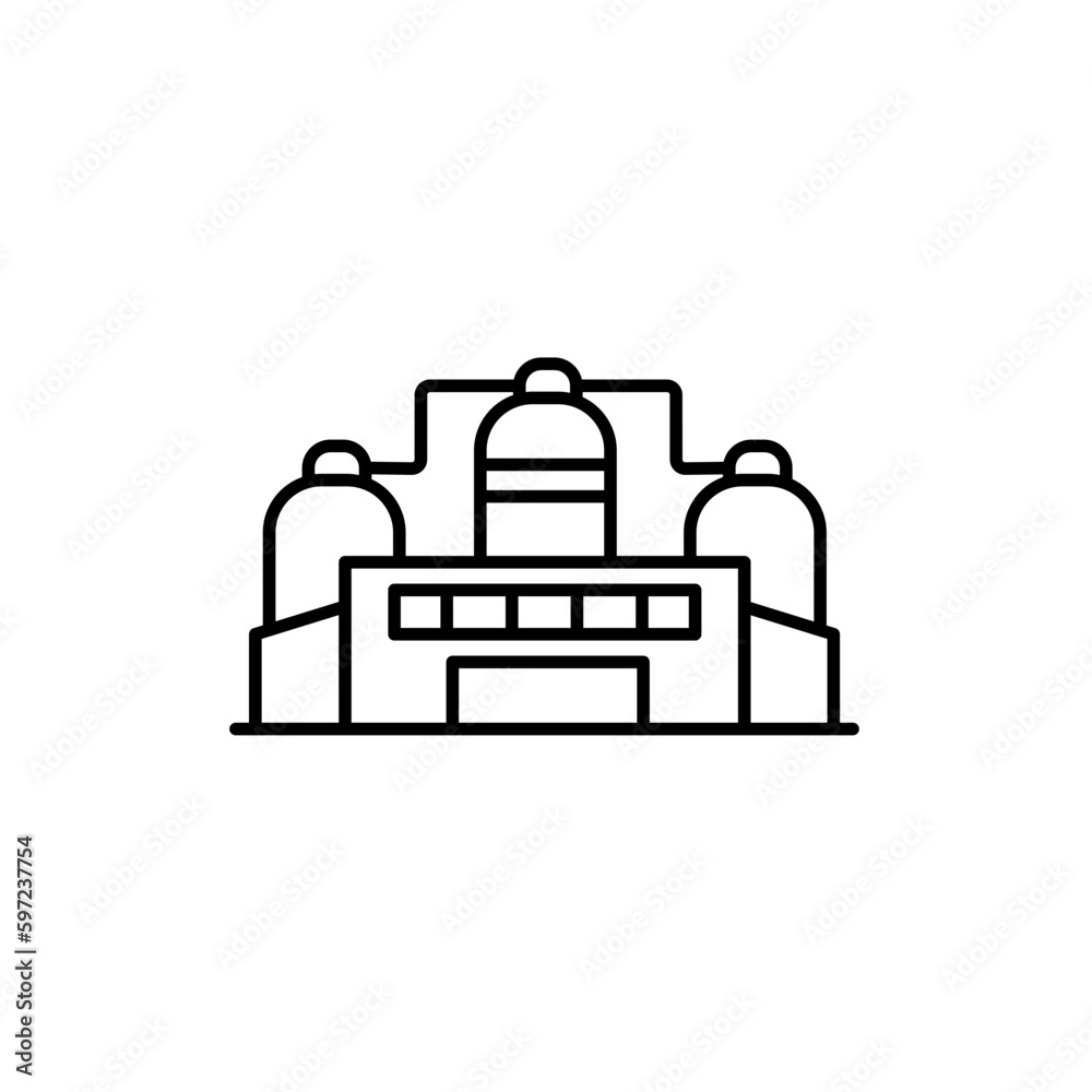 Factory icon industry, building, engineer, nuclear power plant for app web logo banner poster icon - SVG File Factory icon industry, building, engineer, nuclear power plant for app web logo banner poster icon - SVG File