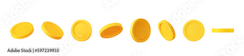 golden coin in different shape