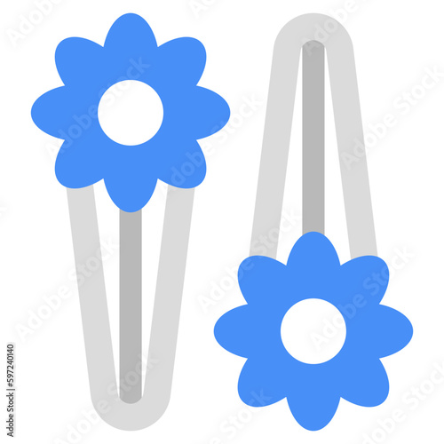 A beautiful design icon of hairpins 