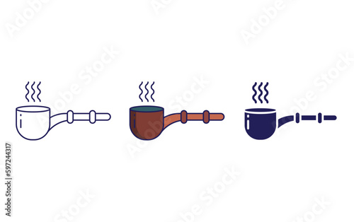 smoking pipe vector icon