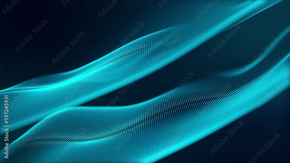 Animated blue abstract digital 4K particle and line background. Animated blue abstract digital 4K particle and line background.