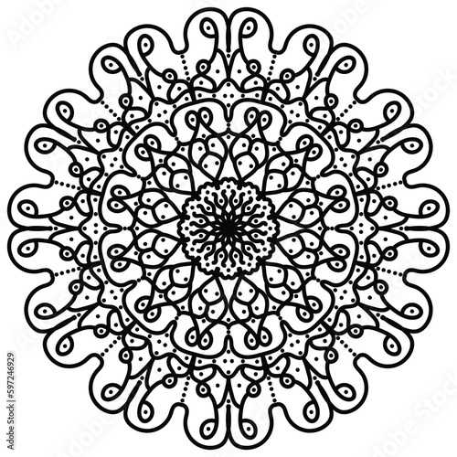 Mandala coloring page. vector mandala eps and image