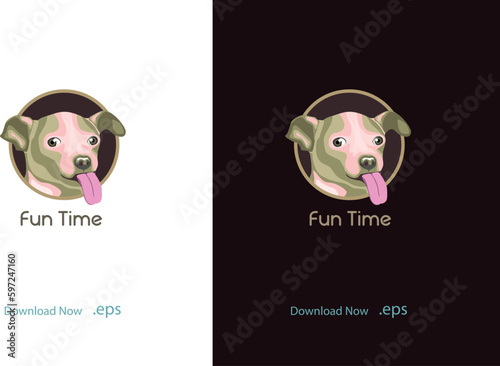 Pet care and dog lover logo design vector illustration for your pet clinic brand.