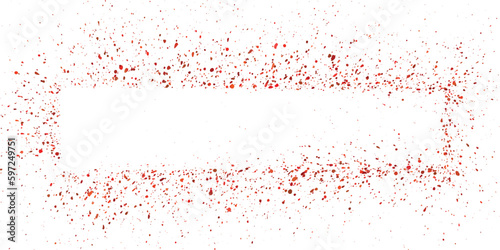 splatter effect of symbol sign with red color blood