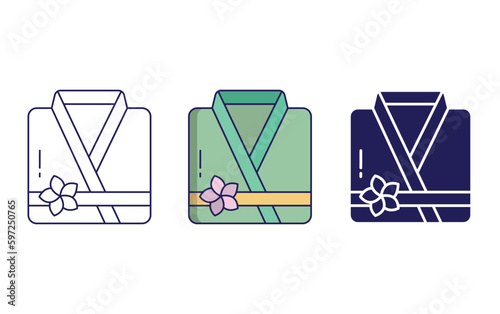 Bathrobe vector icon