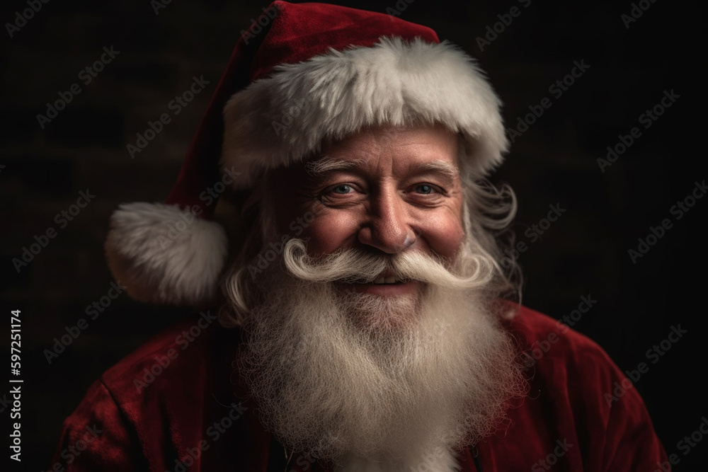 santa claus old happy man is smiling portrait. Generative AI santa claus old happy man is smiling portrait. Generative AI