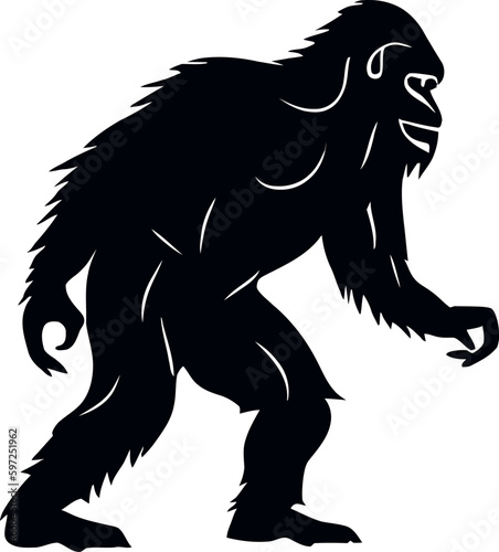 Bigfoot vector illustration isolated on white background
