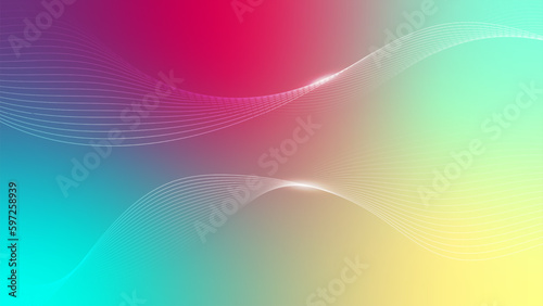 Colorful gradient background with dynamic shapes vector