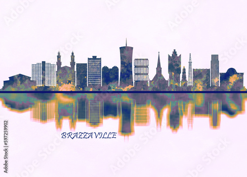 Brazzaville skyline  Cityscape  Skyscraper  Buildings  Landscape  city background  modern architecture  downtown  abstract  Landmarks  travel  business  building  view  corporate