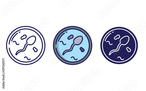 Sperm vector icon