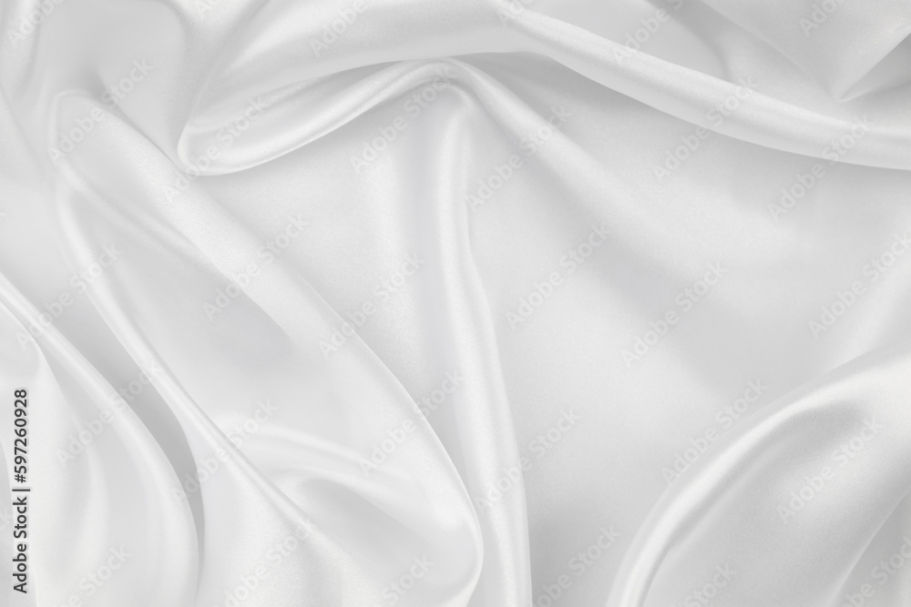 Fototapeta premium White silk fabric