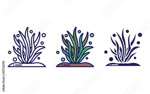 Seaweed vector icon