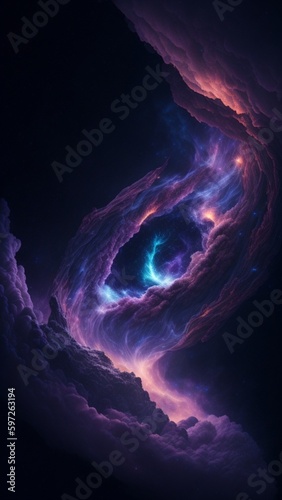 Photo colorful night sky space. 