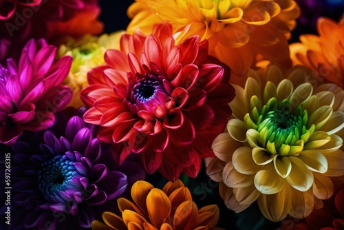  Vibrant Foliage  Chrysanthemum Leaves on a Bold and Vivid Background