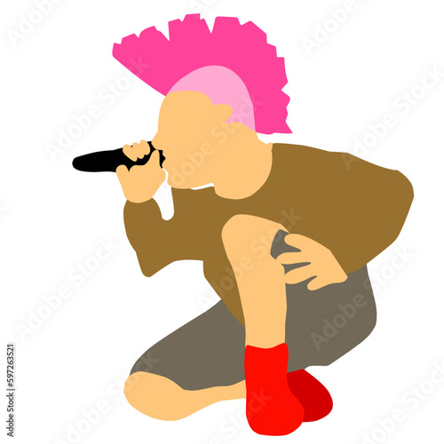 Pink Mohawk Style 