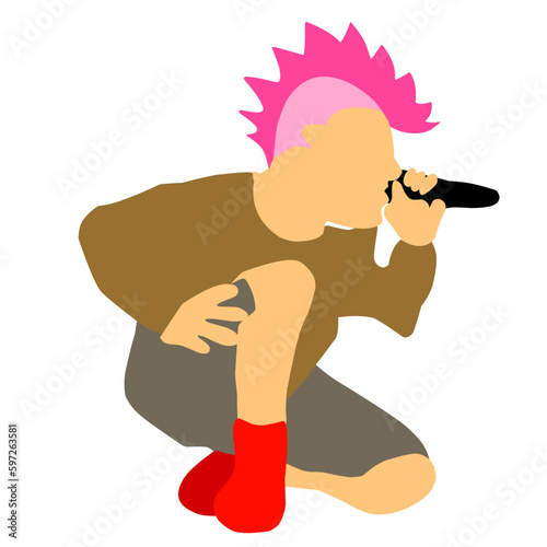 Pink Mohawk Style 