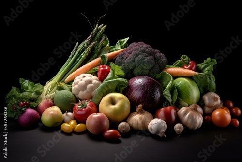 Transparent png of isolated vegetables. Generative AI