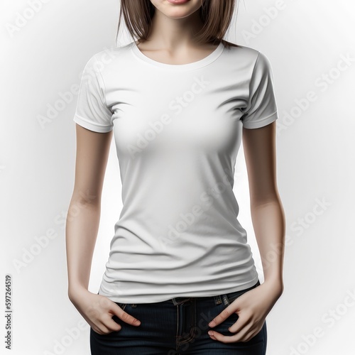 Your Imagination Unleashed: White T-Shirt Mockup Generator for Women