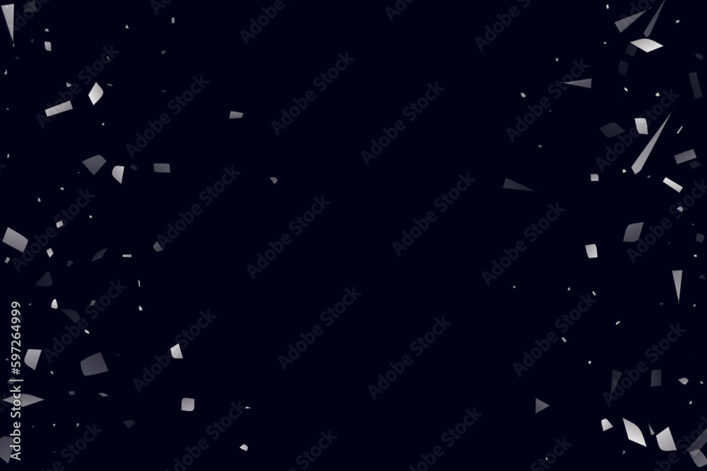 custom made wallpaper toronto digitalSilver shine of confetti on a black background. Illustration of a drop of shiny particles.