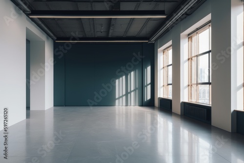 empty room with windows