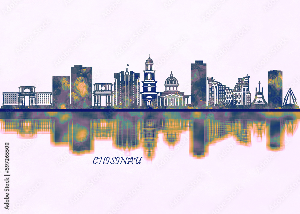 Chisinau Skyline. Cityscape Skyscraper Buildings Landscape City Background Modern Architecture Downtown Abstract Landmarks Travel Business Building View Corporate