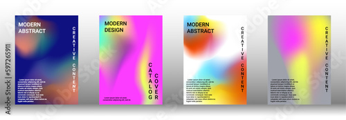 Artistic covers design. Creative fluid colors backgrounds. Set of abstract covers