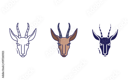Springbok vector icon