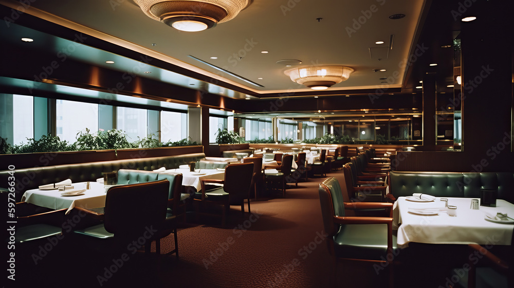Luxury Restaurant Interior. Illustration AI Generative Luxury Restaurant Interior. Illustration AI Generative