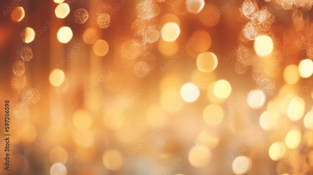 Christmas lights bokeh background. Illustration AI Generative