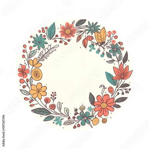 floral frame for your design
