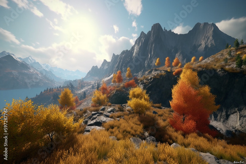 fall in the mountains