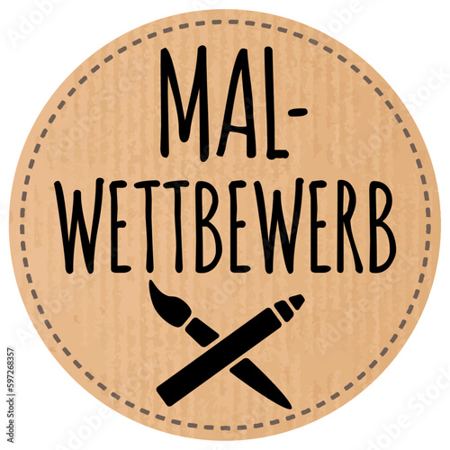 Button Malwettbewerb  recyclingpapier zerkratzt