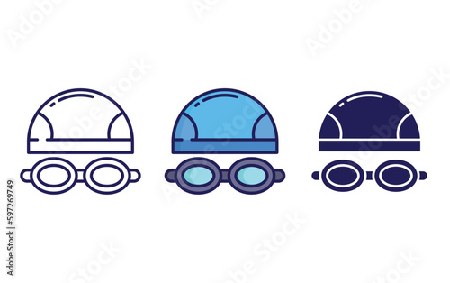 Swimming vector icon