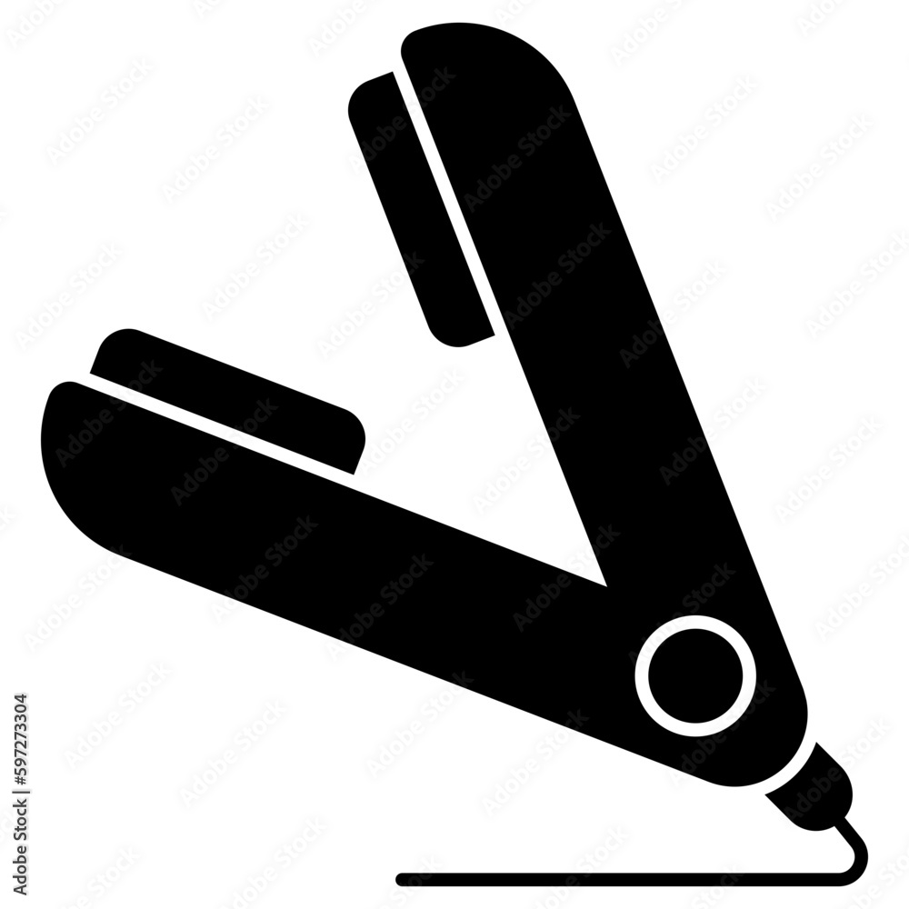 Perfect design icon of hair straightener Perfect design icon of hair straightener