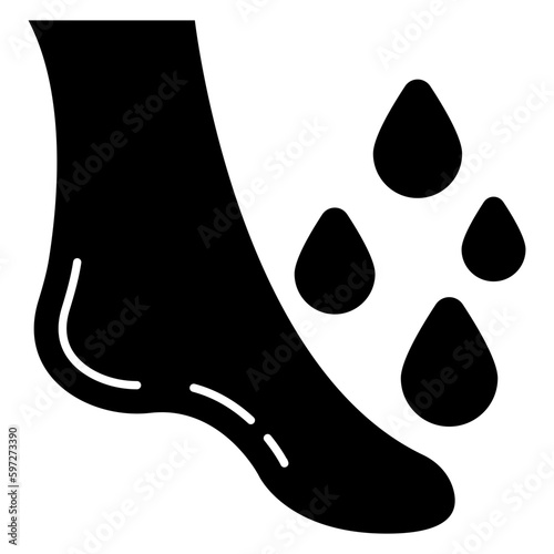 Editable design icon of foot washing 