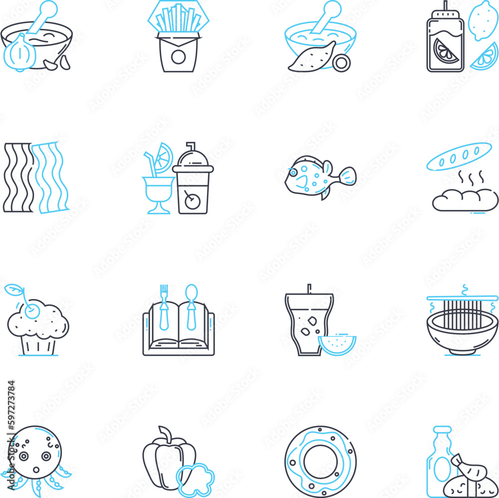 Cake shop linear icons set. Confectiry, Pastry, Bakery, Desserts, Sweet, Frosting, Cupcake line vector and concept signs. Icing,Chocolate,Decorated outline illustrations Generative AI Cake shop linear icons set. Confectiry, Pastry, Bakery, Desserts, Sweet, Frosting, Cupcake line vector and concept signs. Icing,Chocolate,Decorated outline illustrations Generative AI