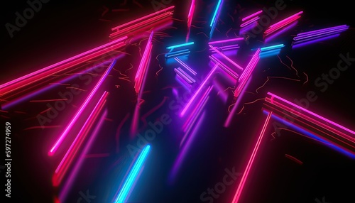 background with lights. Created with Generative AI technology