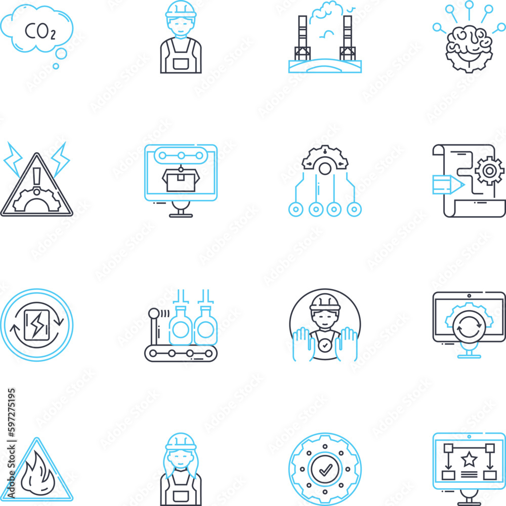 Technological Workshop linear icons set. Innovation, Creativity, Coding, Robotics, Design, Digital, Prototyping line vector and concept signs. Engineering,IT,Hardware outline Generative AI Technological Workshop linear icons set. Innovation, Creativity, Coding, Robotics, Design, Digital, Prototyping line vector and concept signs. Engineering,IT,Hardware outline Generative AI