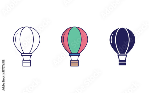 HotAir Balloon vector icon