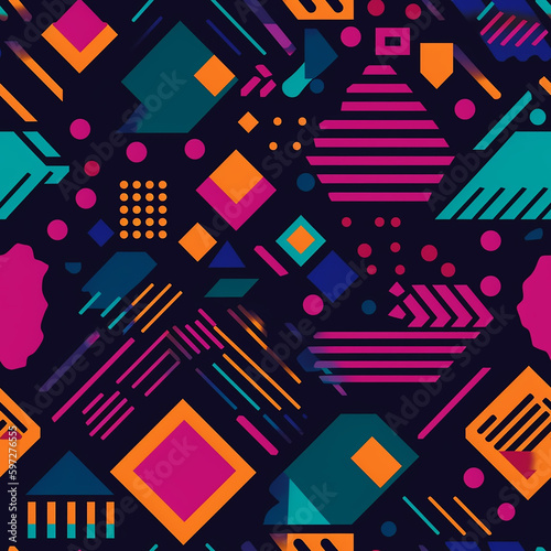 80s seamless pattern