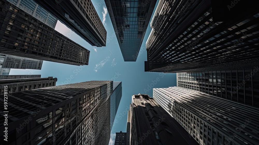 Staring Into the Modern Skyline of the Financial District with Steel Goggles