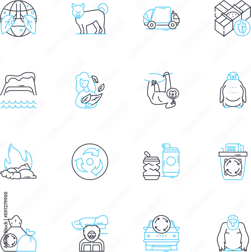Green products linear icons set. Sustainable, Biodegradable, Eco-friendly, Organic, Green, Recyclable, Renewable line vector and concept signs. Compostable,Energy-efficient,Non-toxic Generative AI Green products linear icons set. Sustainable, Biodegradable, Eco-friendly, Organic, Green, Recyclable, Renewable line vector and concept signs. Compostable,Energy-efficient,Non-toxic Generative AI