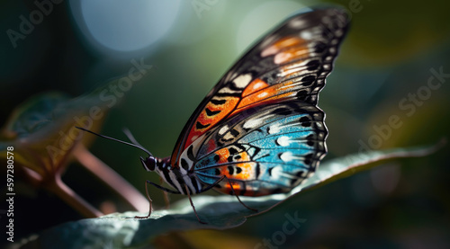 Colorful Butterfly Close-Up Image.