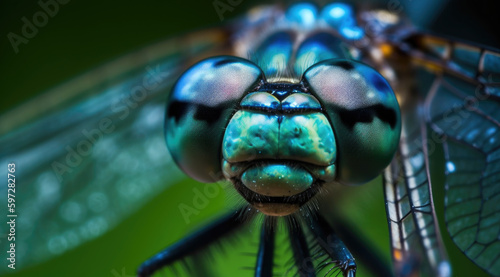 "Intricate Wings of Dragonfly in Focus"