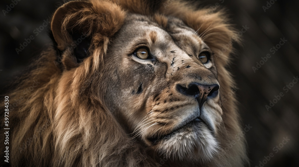 Portrait of a lion, Generative Ai